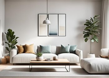 Minimalistisches Wohnzimmer