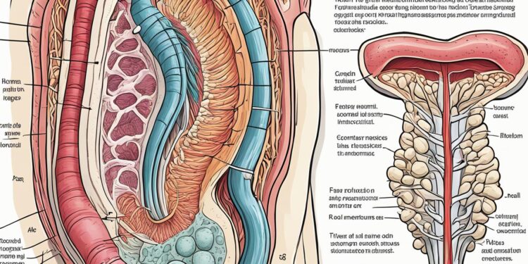 Anatomische Darstellung des analen Bereichs