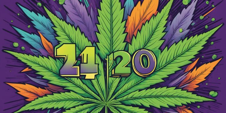 Cannabis-Kultur Symbol 420