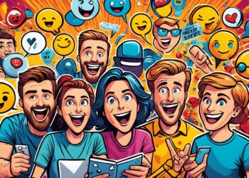 Digitale Kommunikation mit Emojis und Zeichen