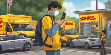 Paketabholung in einer DHL Packstation